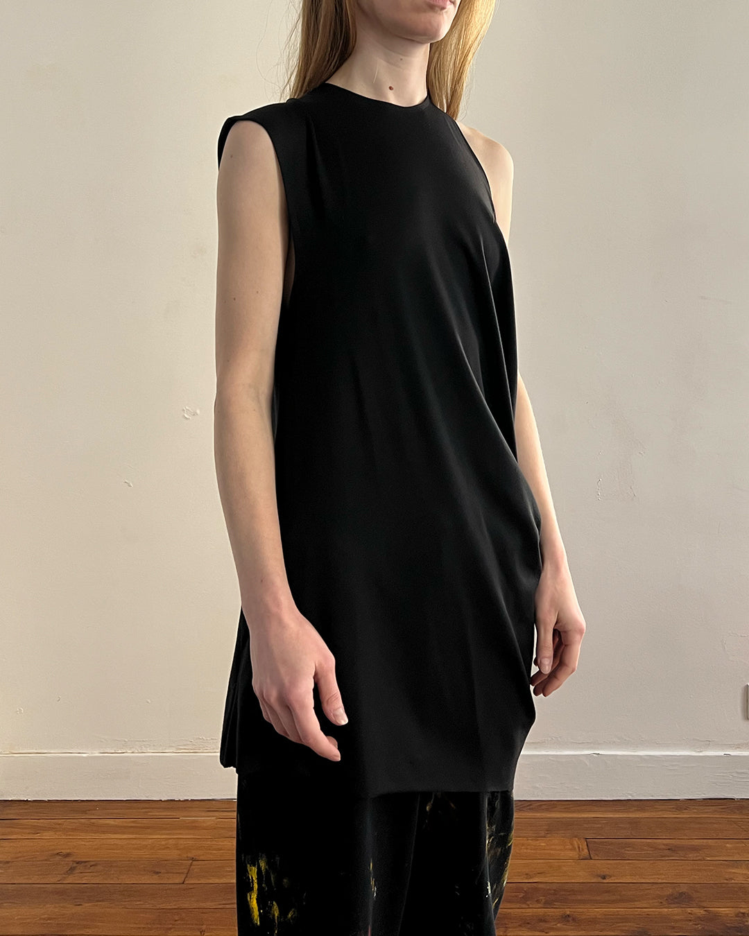 RAAGGGEEEE Asym Drape Jersey Dress