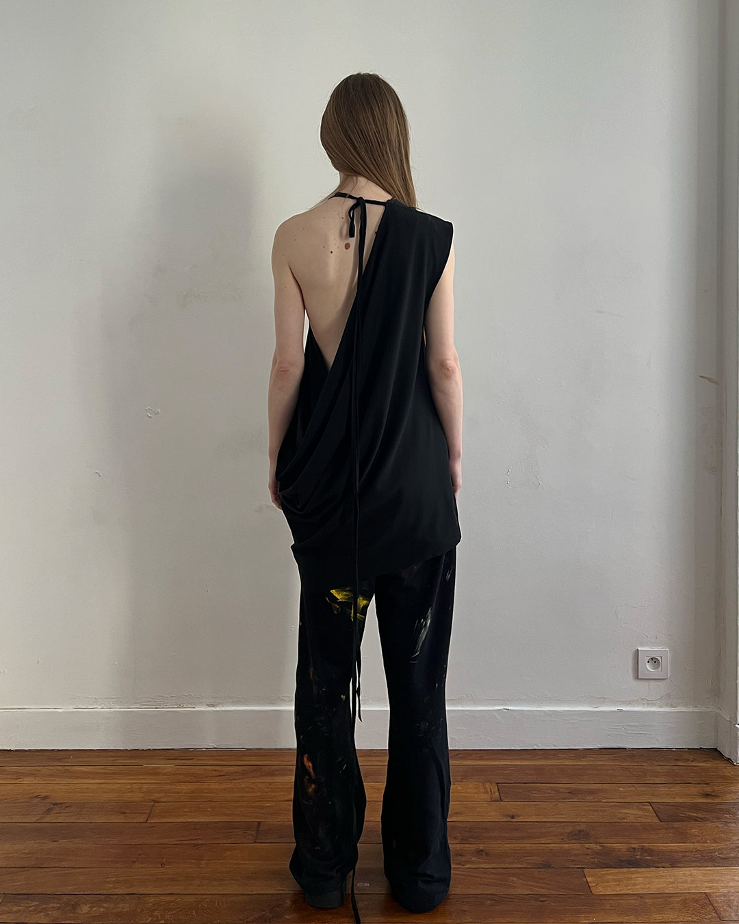 RAAGGGEEEE Asym Drape Jersey Dress