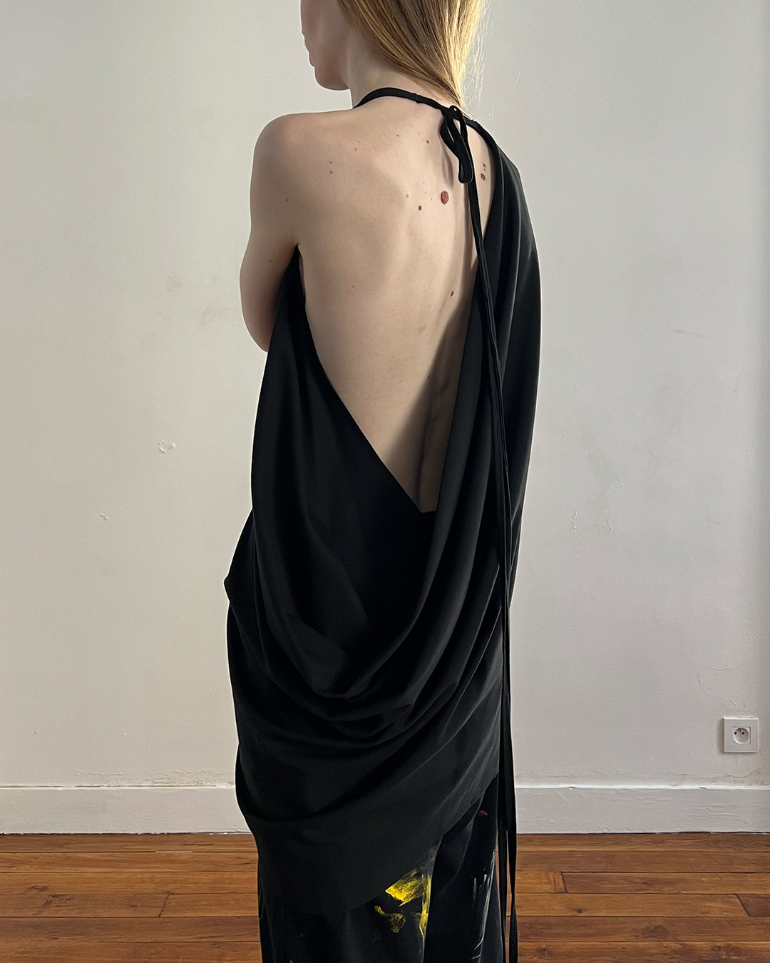 RAAGGGEEEE Asym Drape Jersey Dress