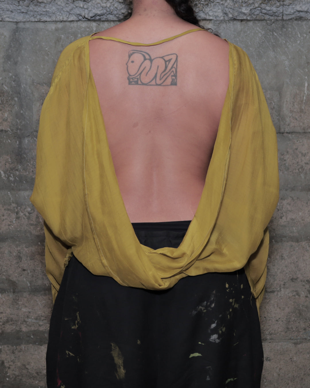 'SHOOTERS' 002 DRAPED TOP_GREEN