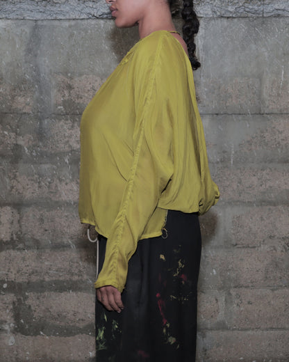 'SHOOTERS' 002 DRAPED TOP_GREEN
