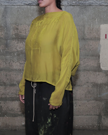 'SHOOTERS' 002 DRAPED TOP_GREEN