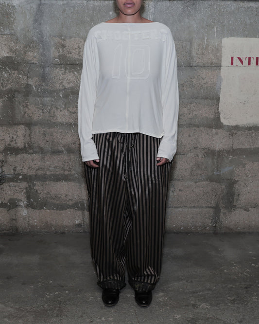 'SHOOTERS' 002 DRAPED TOP_WHITE