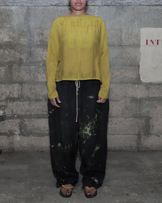 'SHOOTERS' 002 DRAPED TOP_GREEN