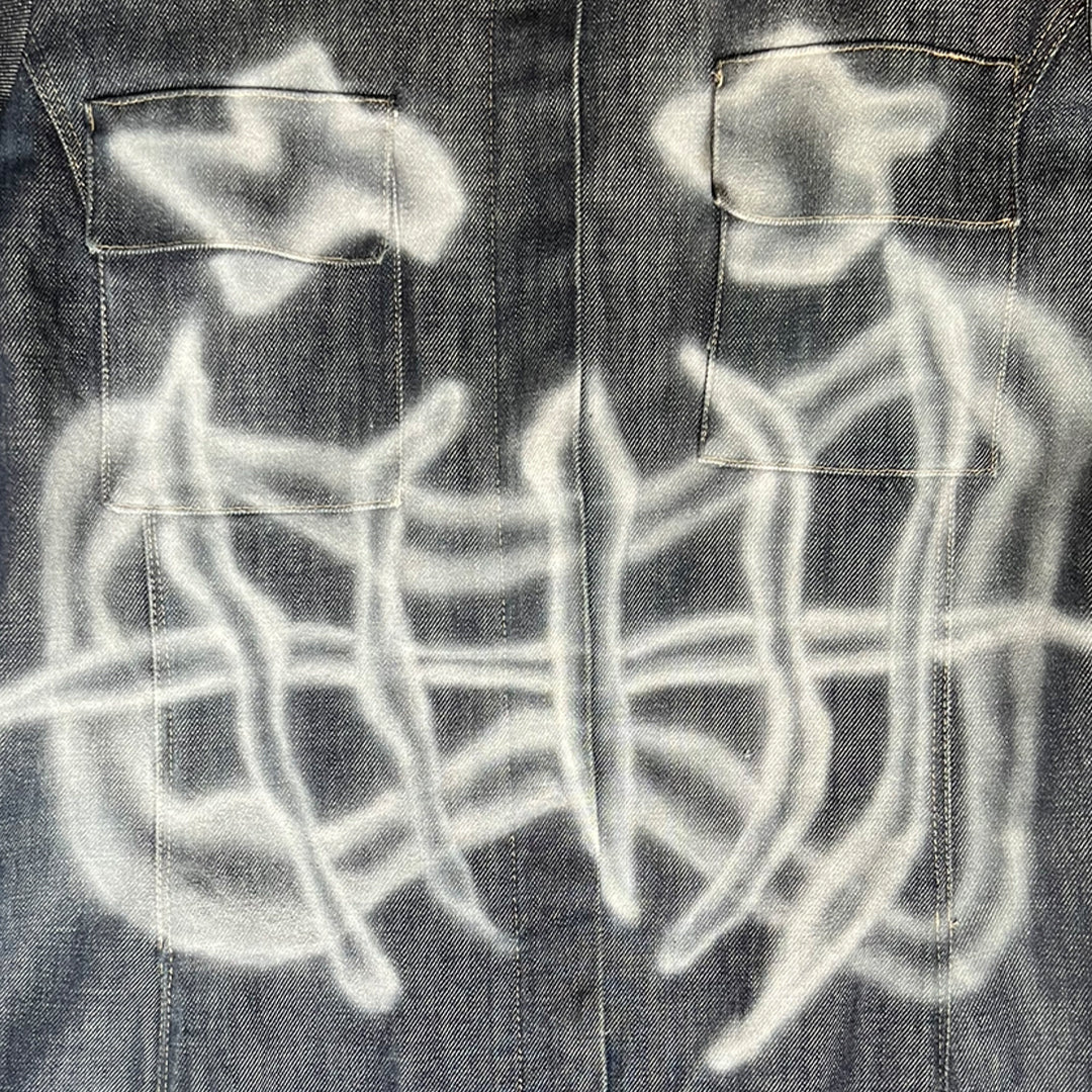 RAGE FACE DENIM TRENCH