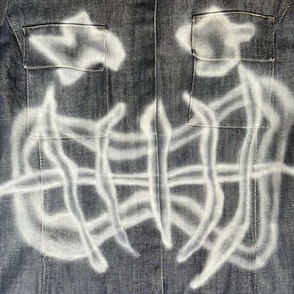 RAGE FACE DENIM TRENCH